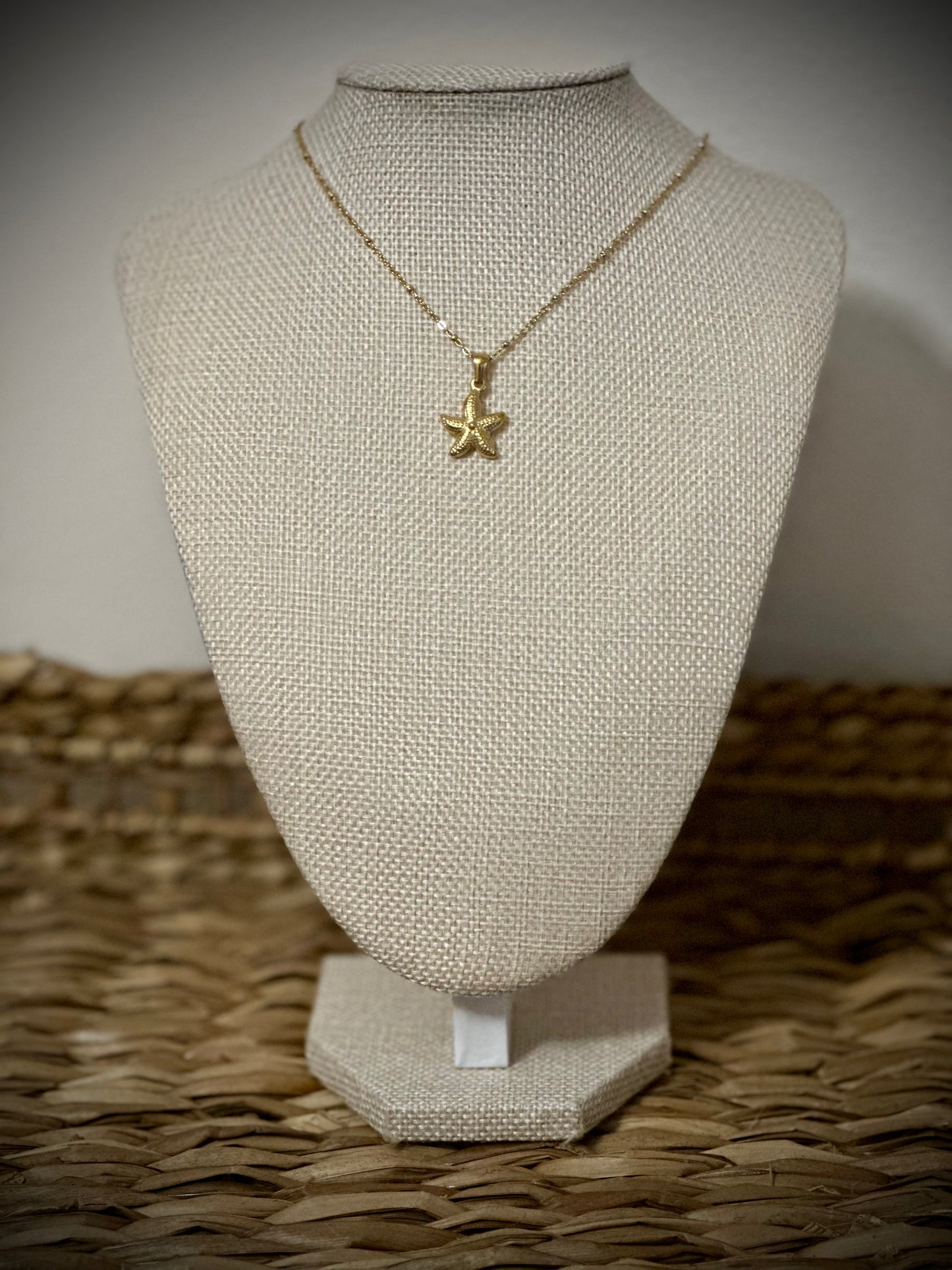 Starfish Beaded Chain Necklace