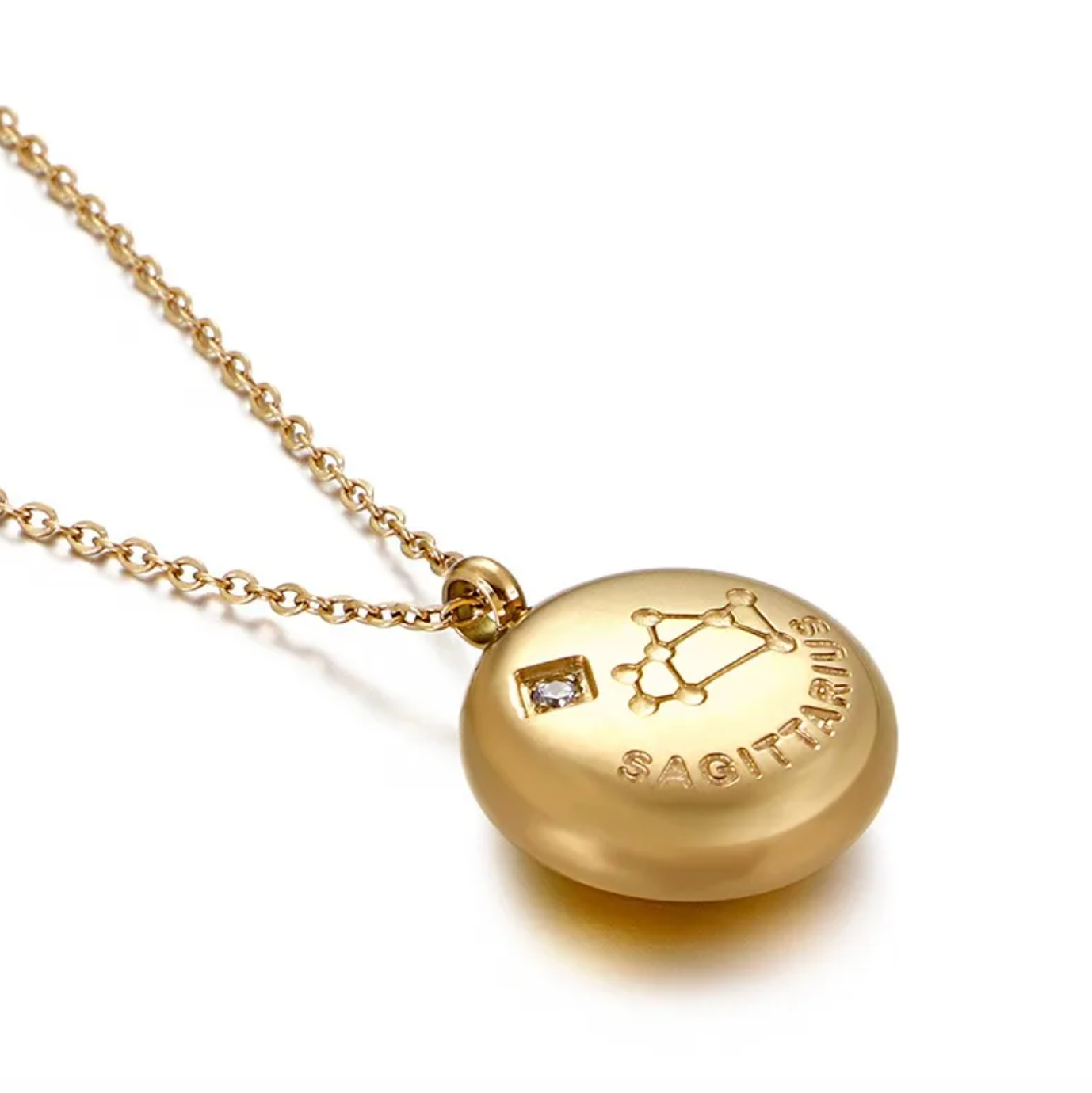 Sagittarius Disc Necklace