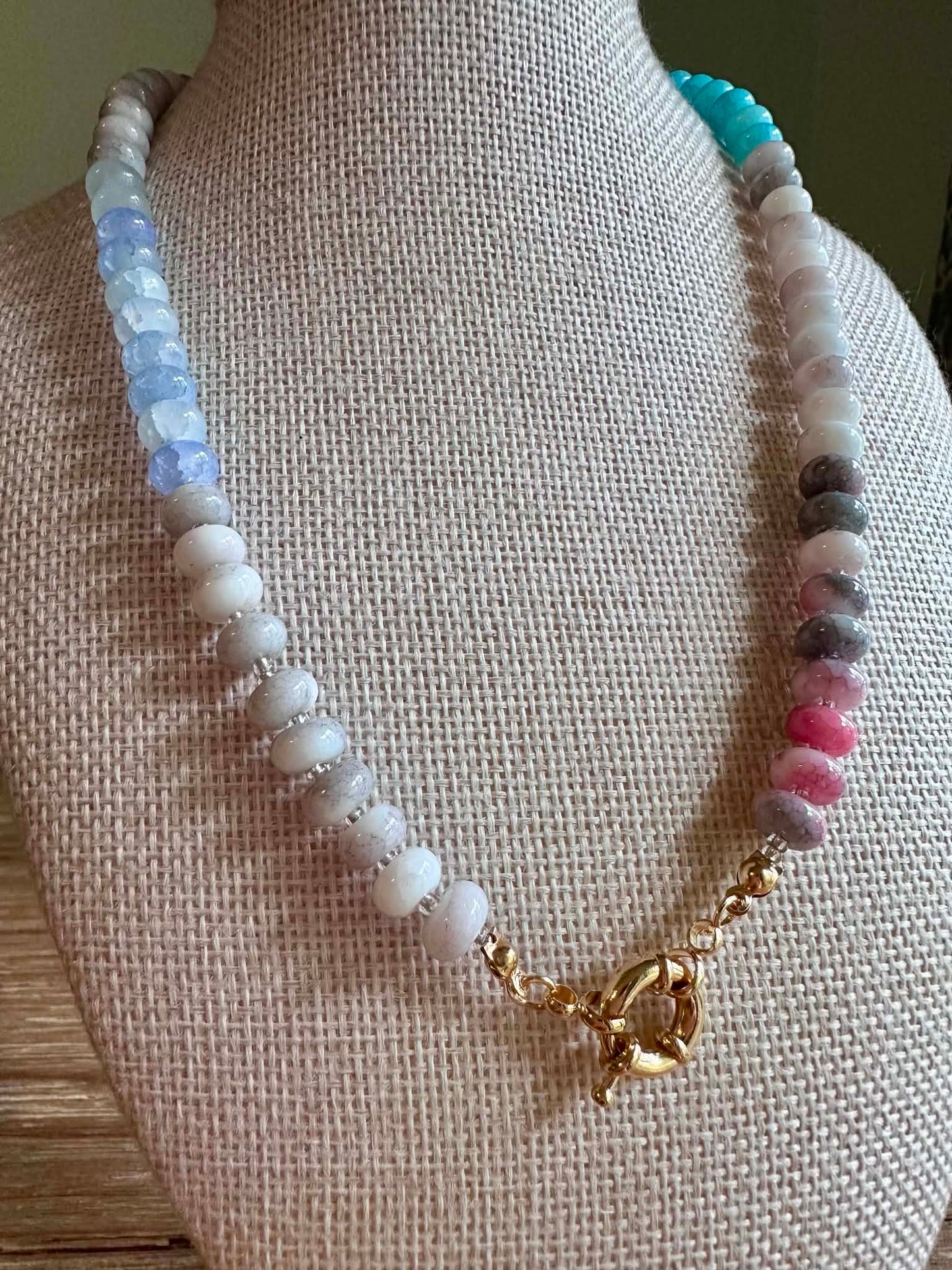 Lavender Blues Bead Necklace