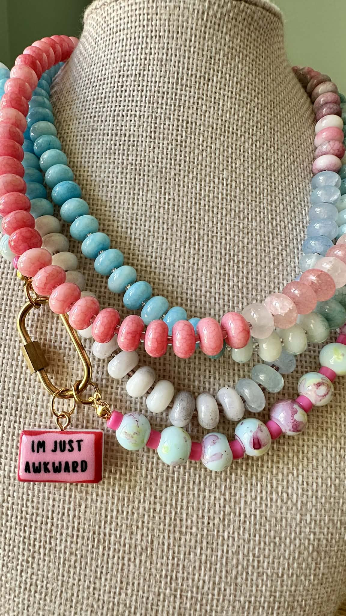Awkward Charm Beaded Necklace