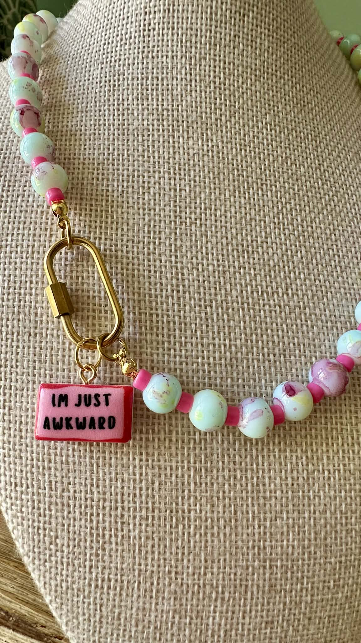 Awkward Charm Beaded Necklace