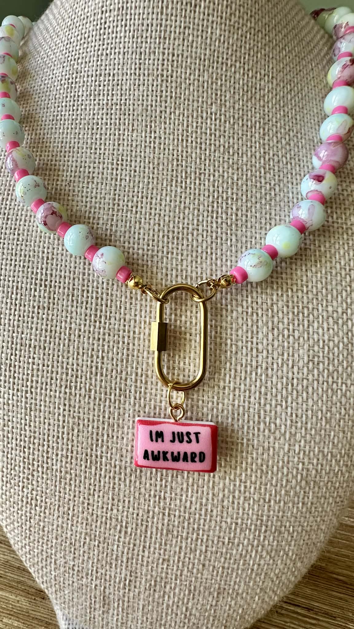 Awkward Charm Beaded Necklace