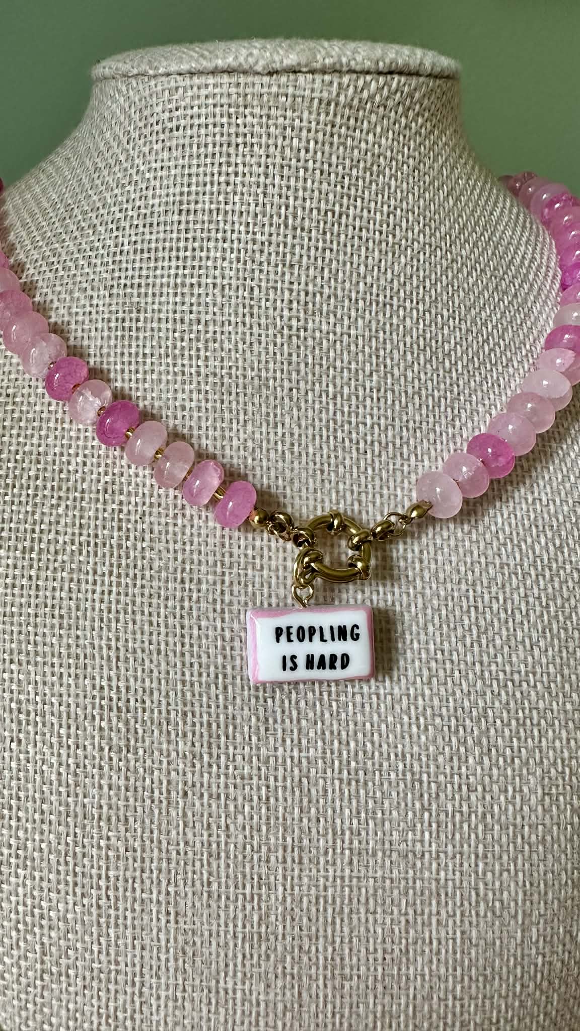 Peopling Charm Beaded Necklace
