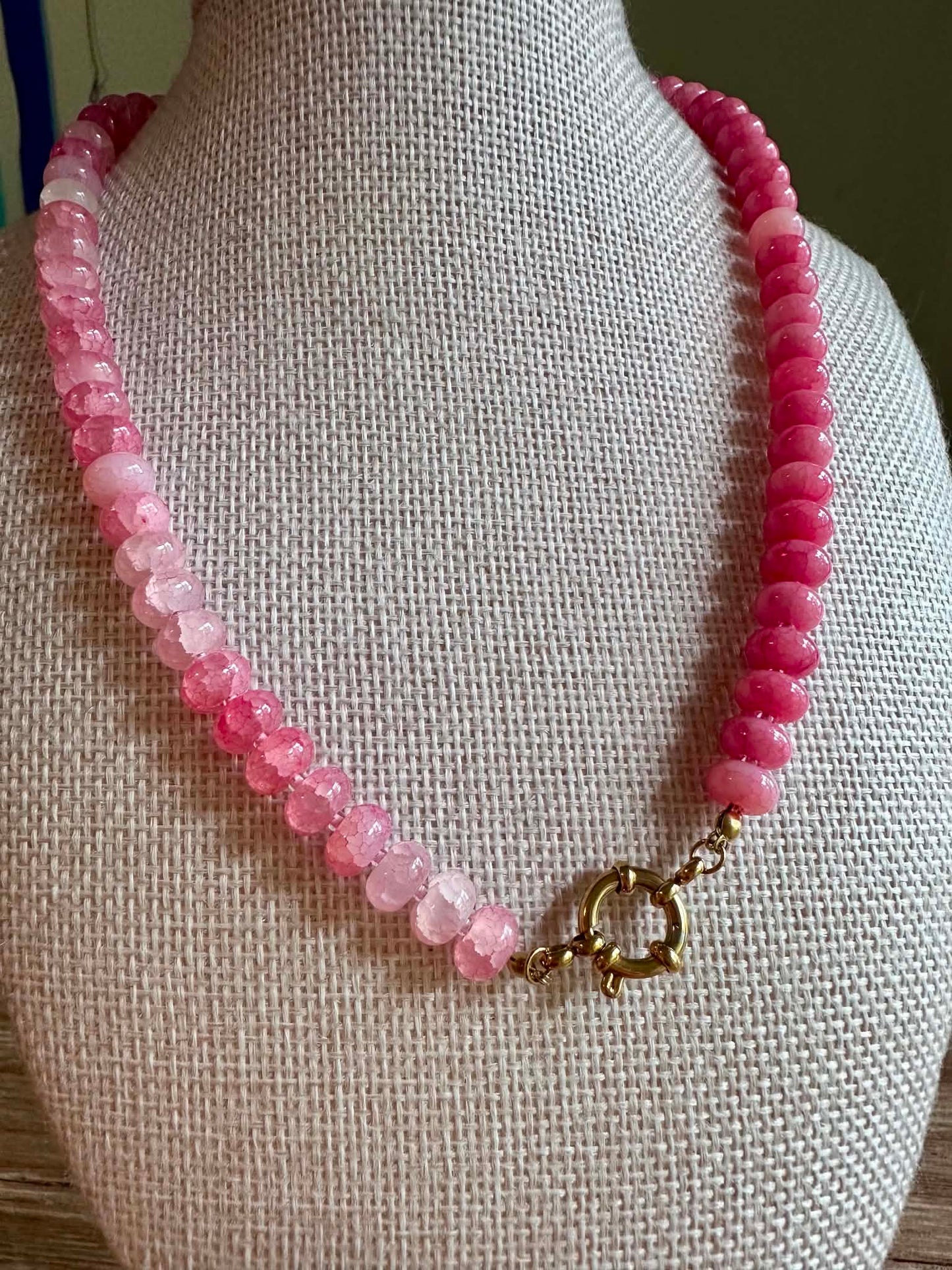 Rose Quartz Bead Necklace