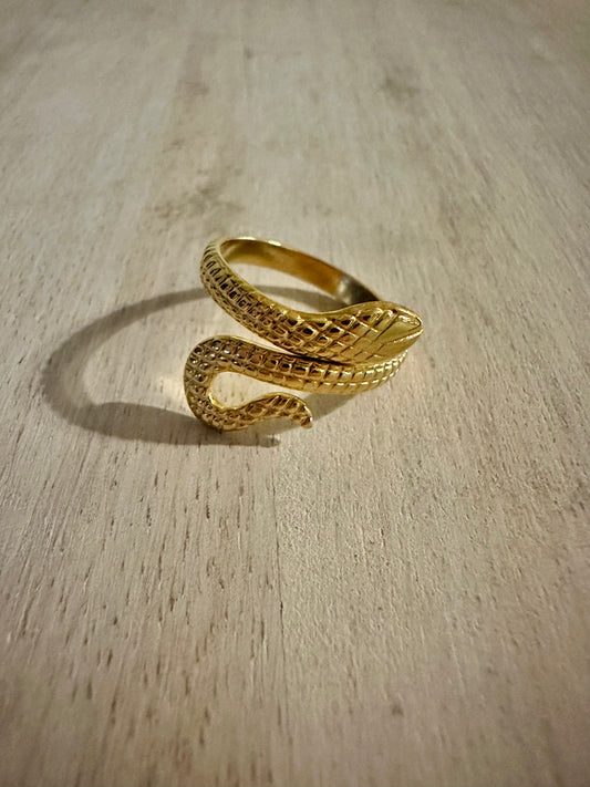 Coiled Snake Adjustable Ring