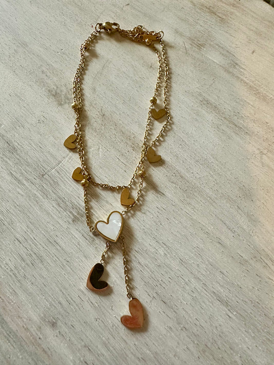 Dangling Hearts Anklet
