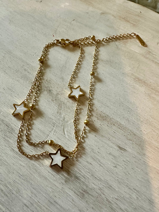 Stars Double Chain Anklet