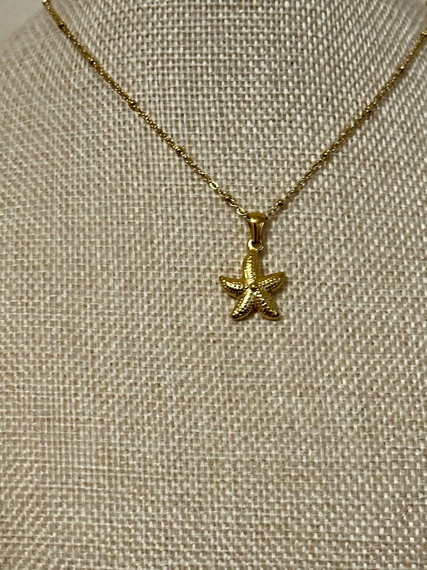 Starfish Beaded Chain Necklace