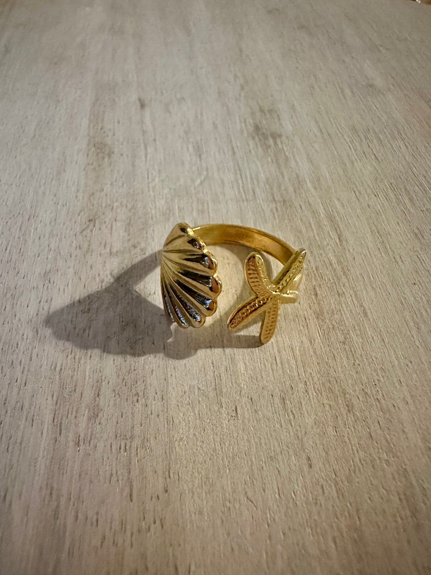 Scallop Starfish Ring