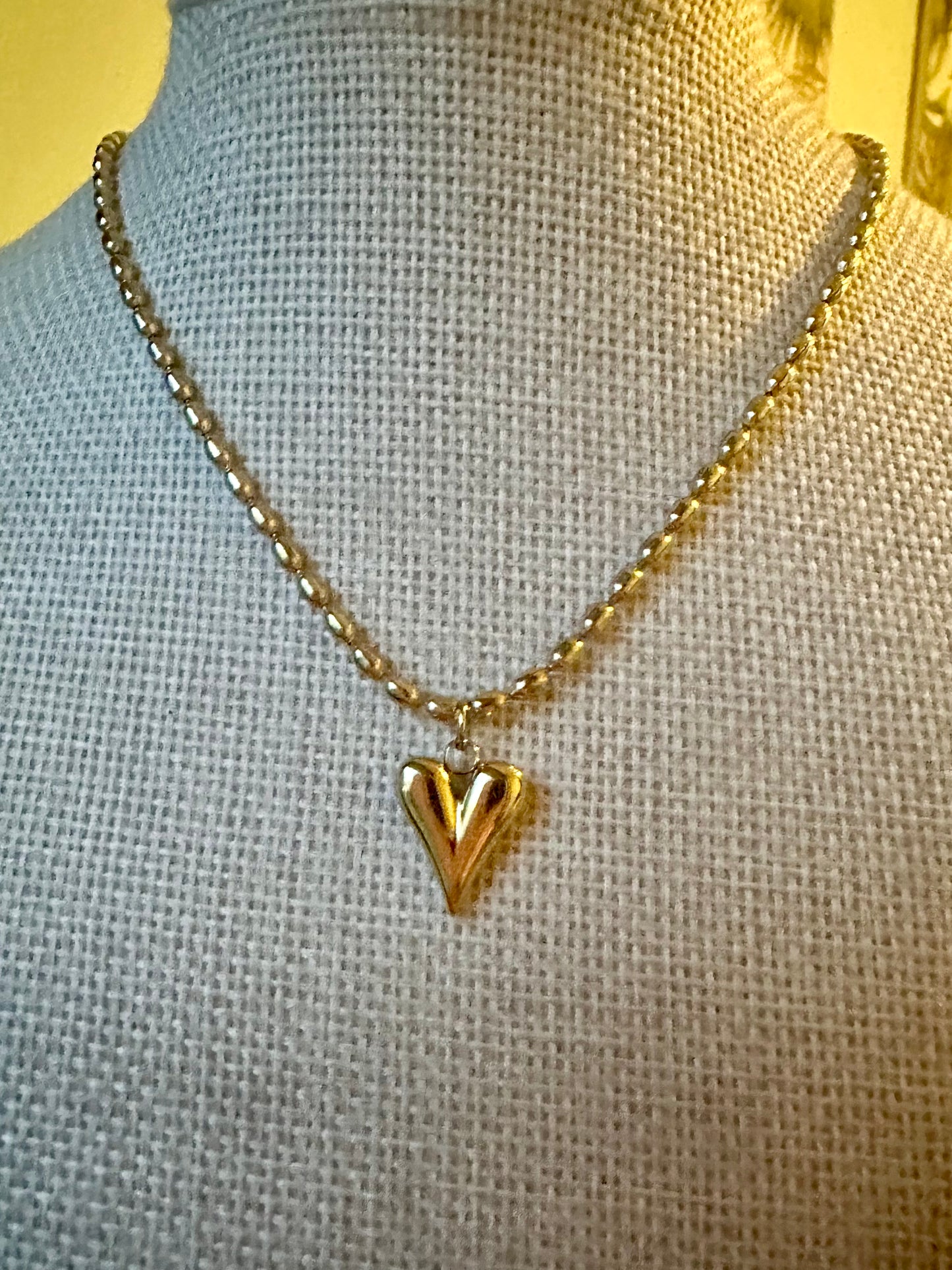 Puff Heart  Necklace