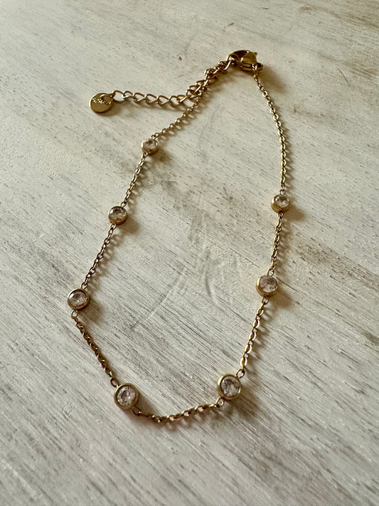 Dainty Crystal Anklet