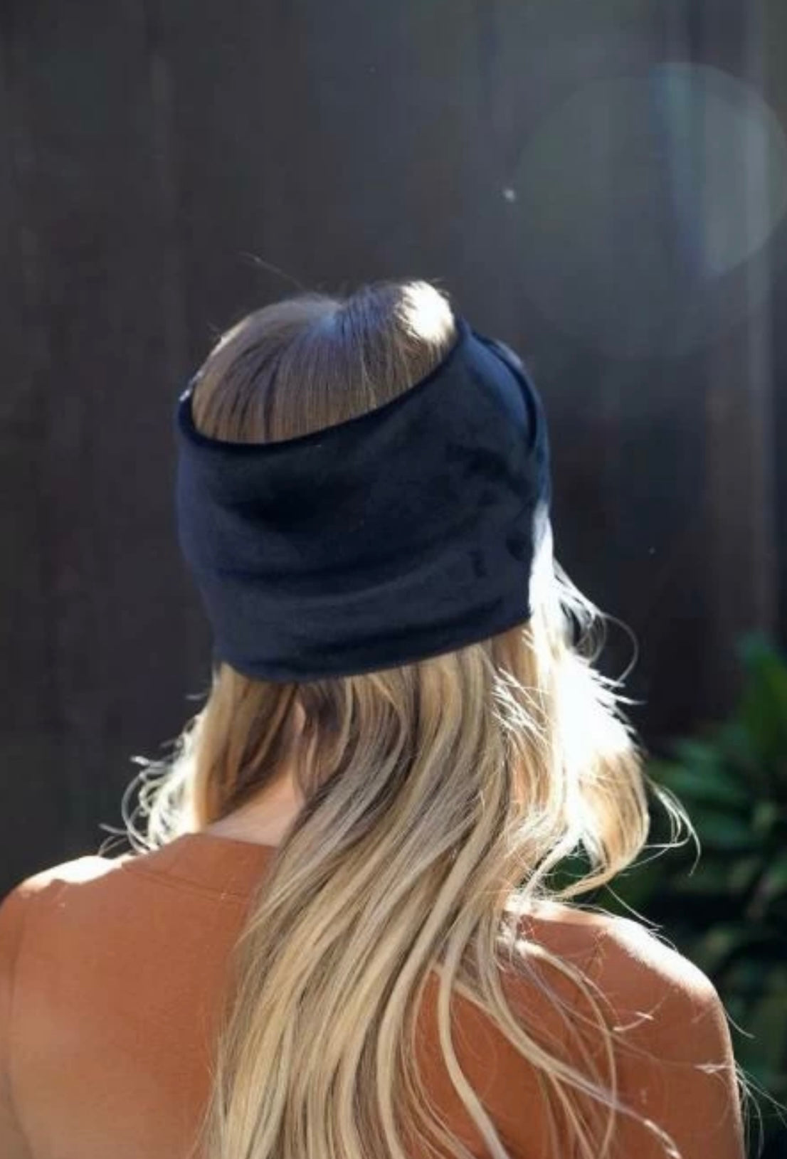 Black Velvet Top Knot Headband