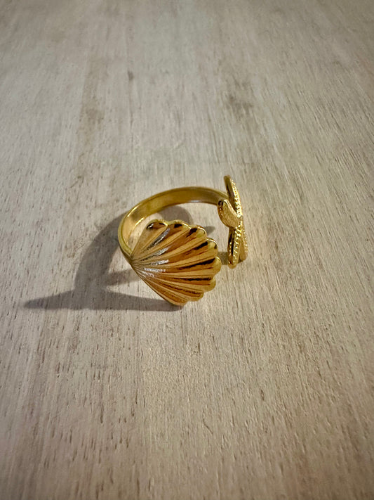 Scallop Starfish Ring