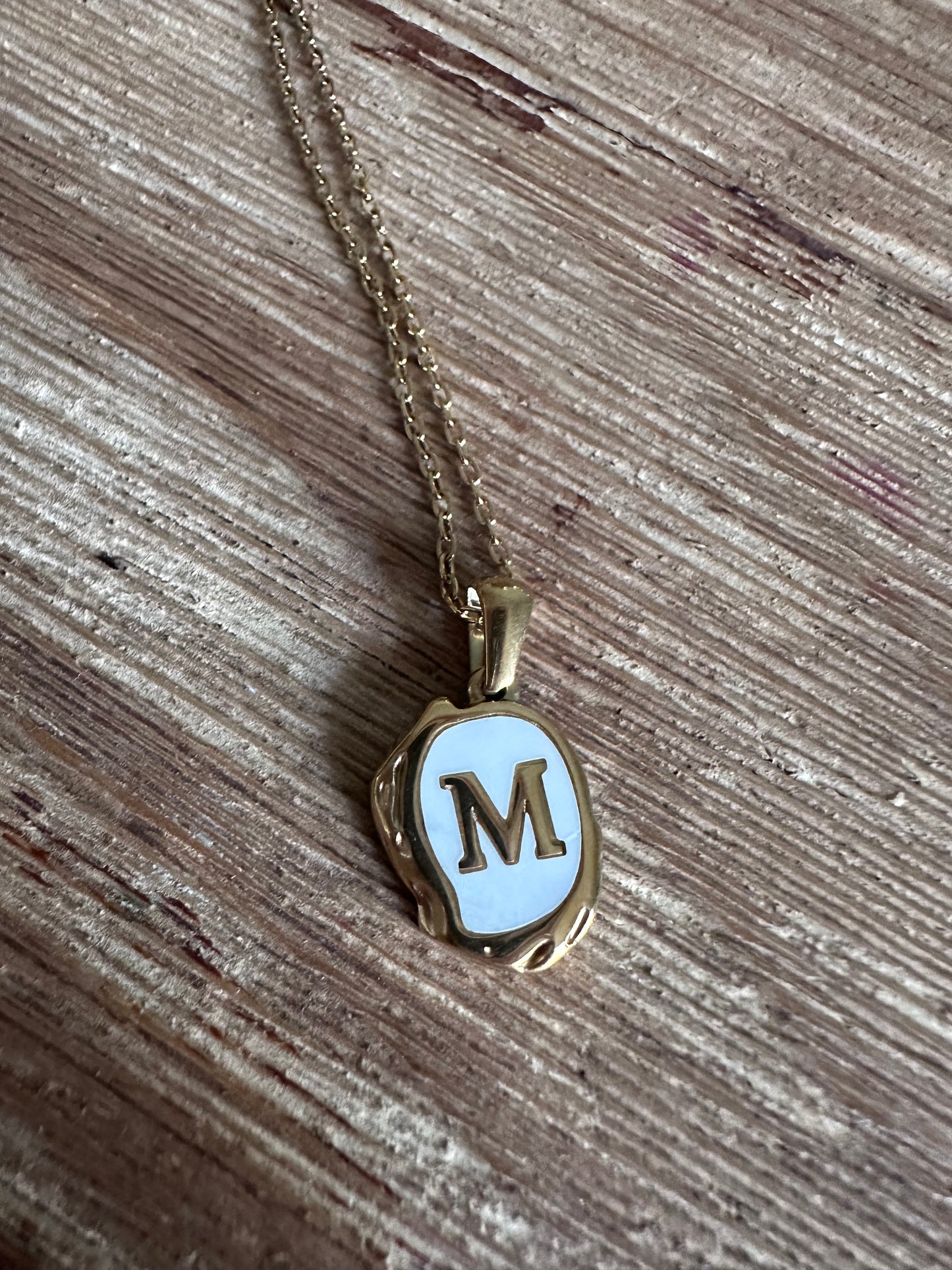 M Oyster Shell Necklace