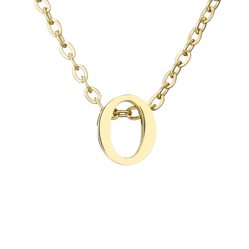 Dainty O Initial Necklace