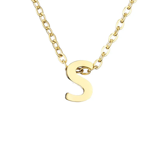 Dainty S Initial Necklace