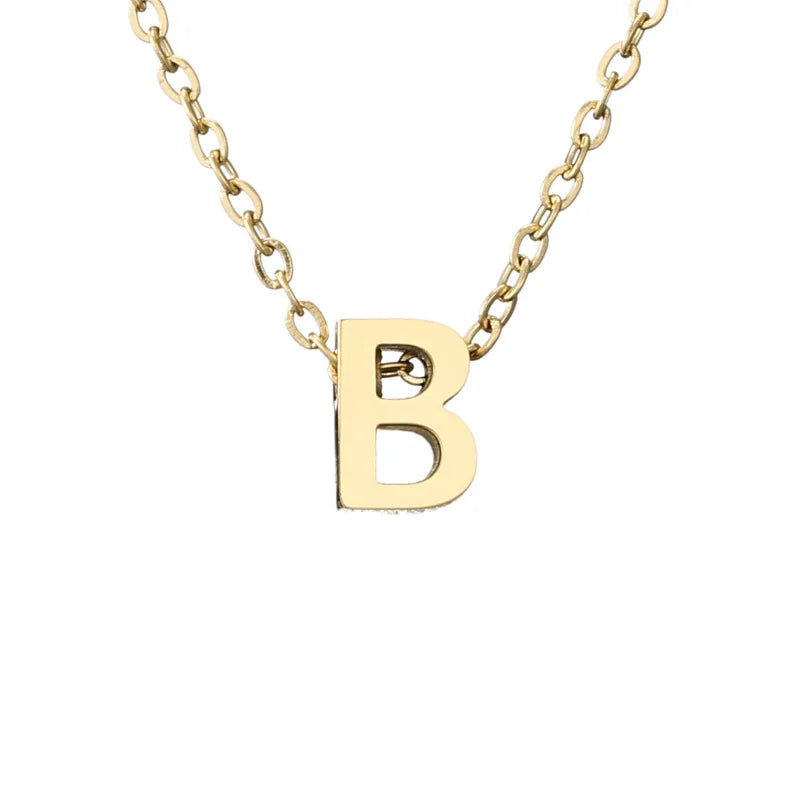 Dainty B Initial Necklace