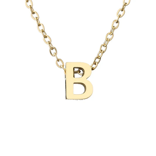 Dainty B Initial Necklace