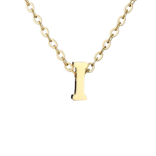 Dainty I Initial Necklace