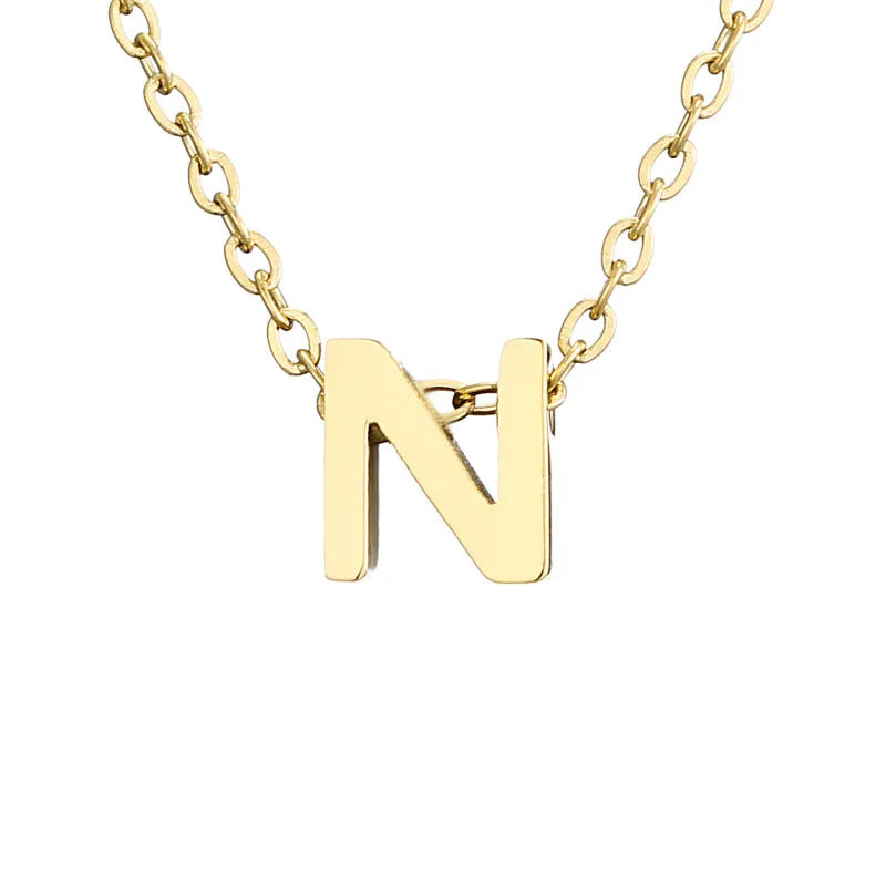 Dainty N Initial Necklace