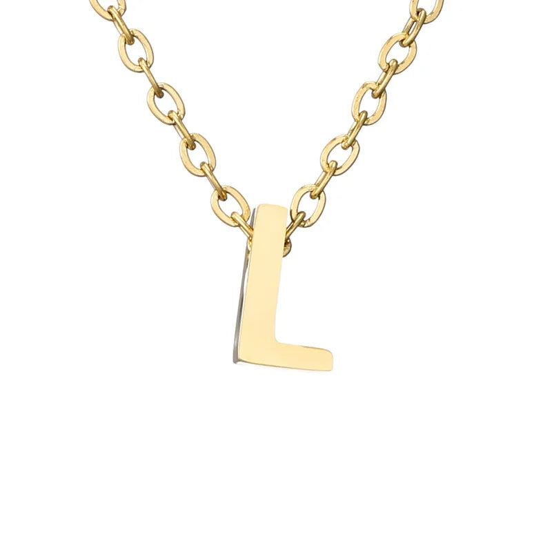 Dainty L Initial Necklace