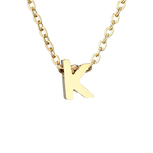 Dainty K Initial Necklace