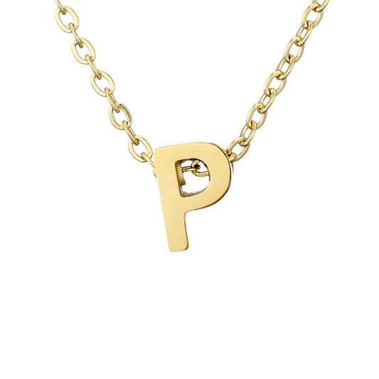 Dainty P Initial Necklace