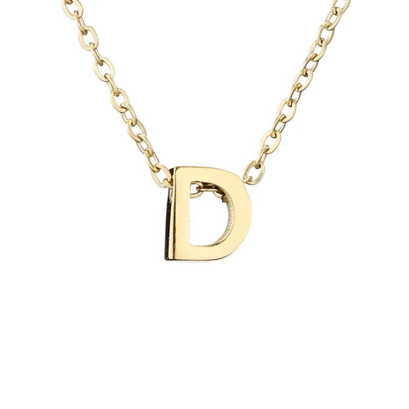 Dainty D Initial Necklace