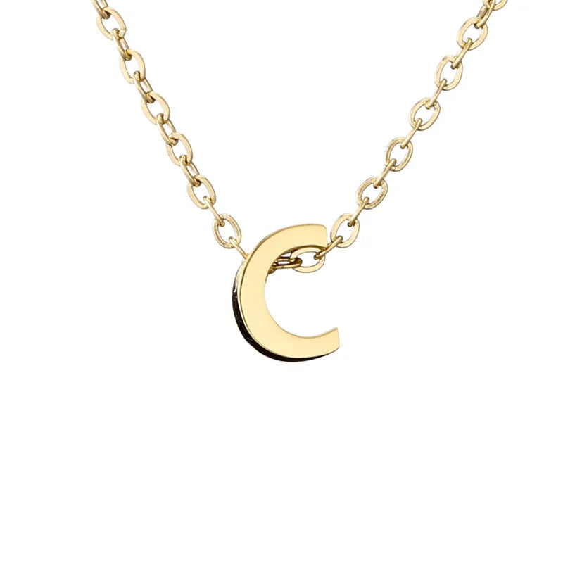 Dainty C Initial Necklace