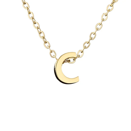 Dainty C Initial Necklace