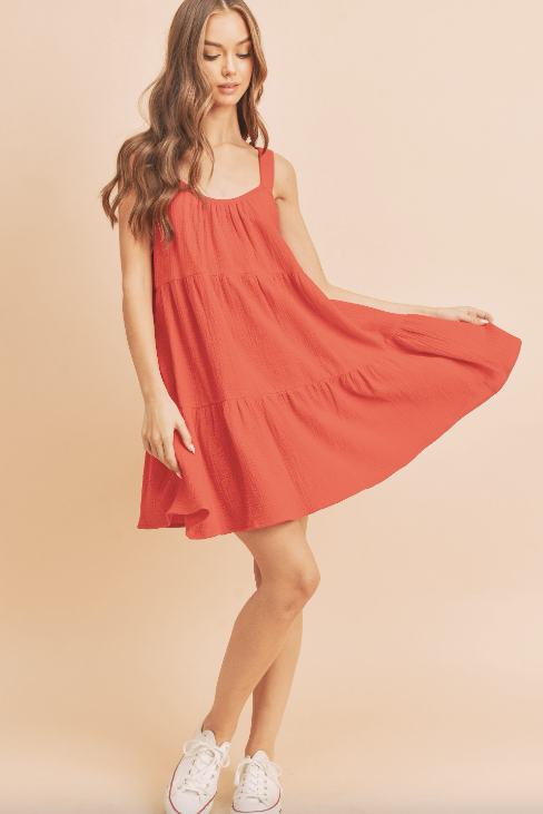 Red Tiered Sundress