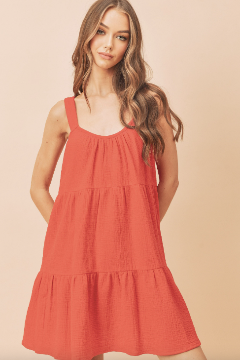 Red Tiered Sundress