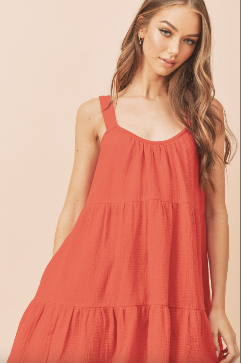 Red Tiered Sundress