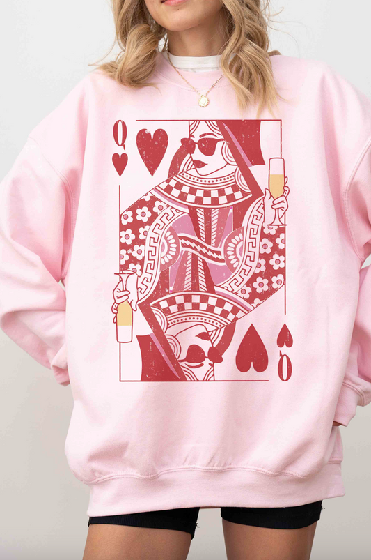 Champagne Queen Sweatshirt Pink