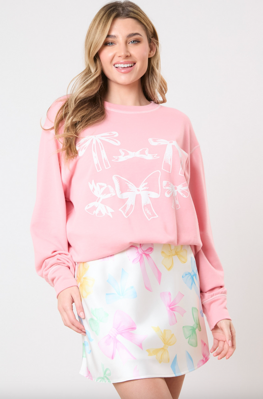 Pink Bow Sweatshirt