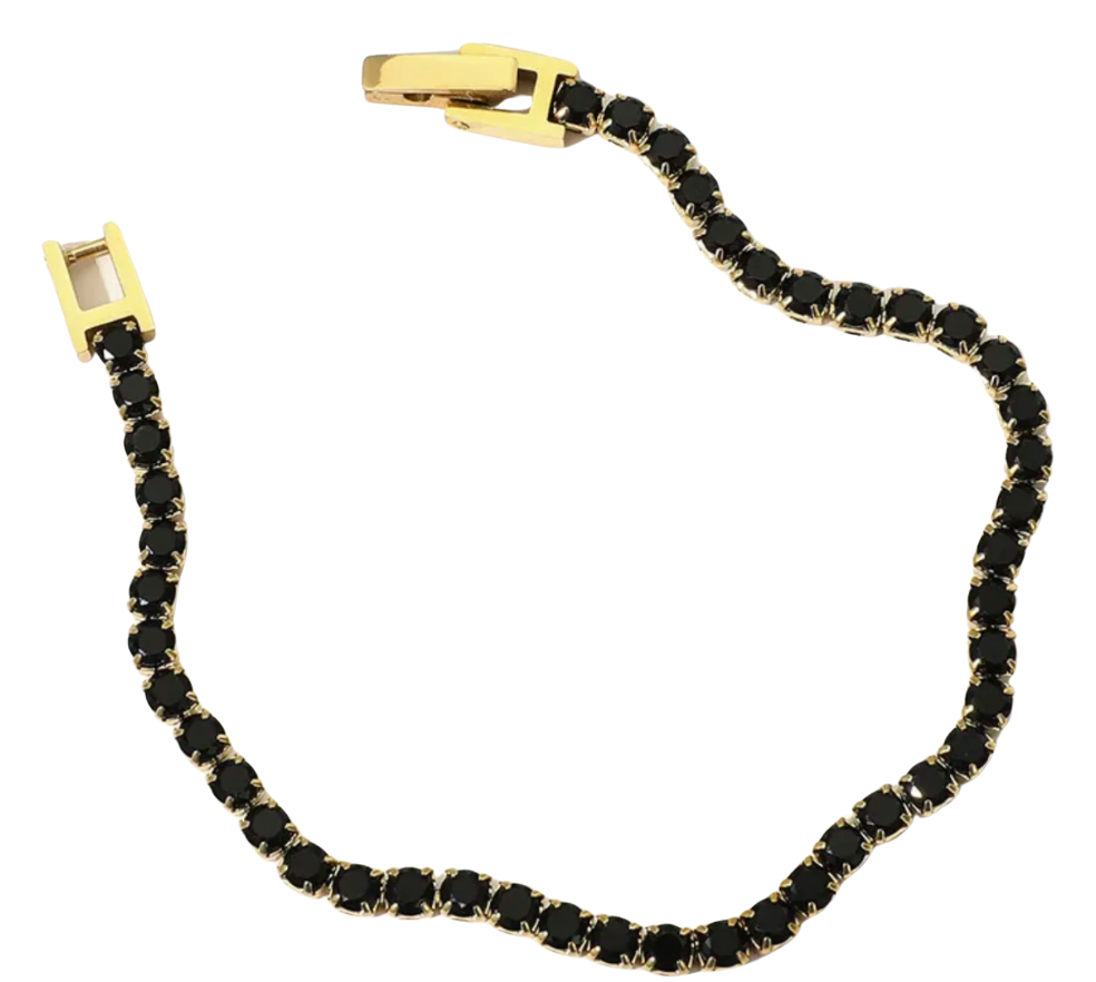 Black Diamond Tennis Bracelet
