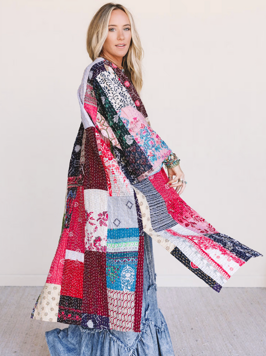 One-of-a-Kind Stargazer Quilted Kimono