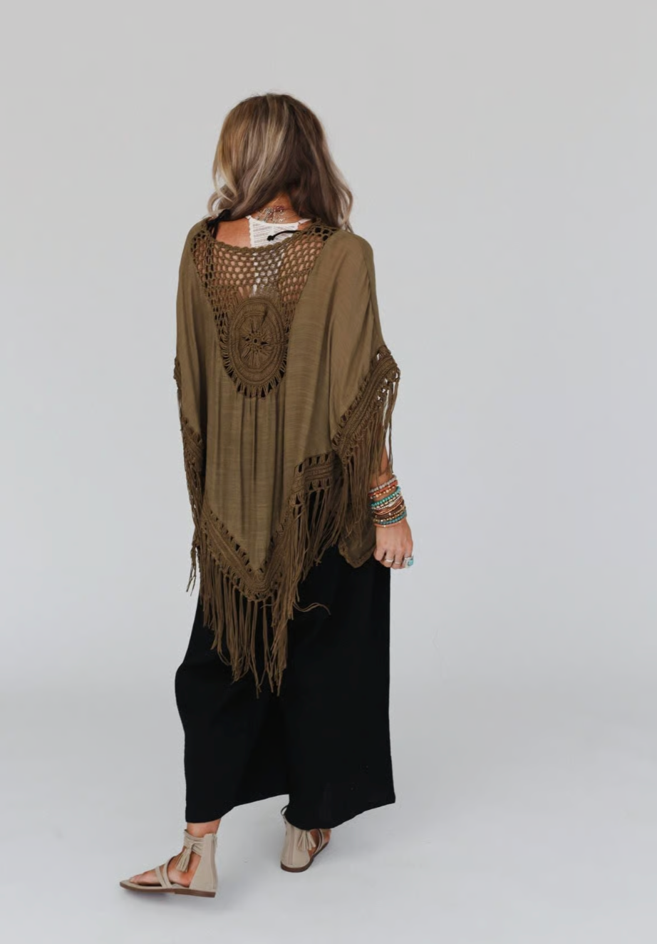 Dreamy Macramé Kimono Olive