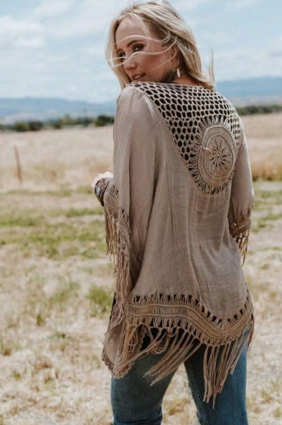 Dreamy Macramé Kimono Mocha