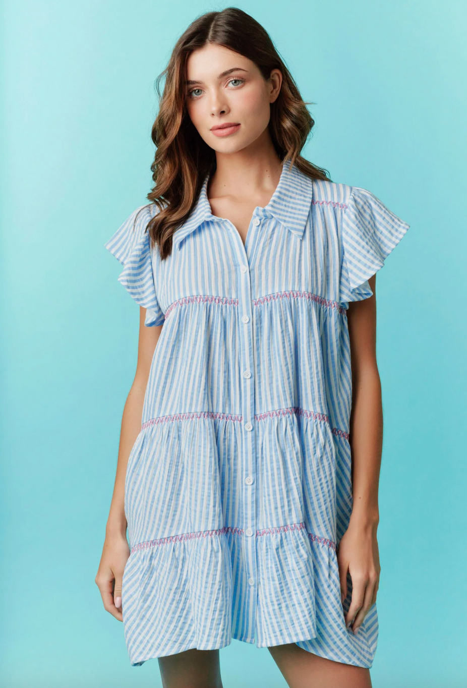 Striped Shirt Dress