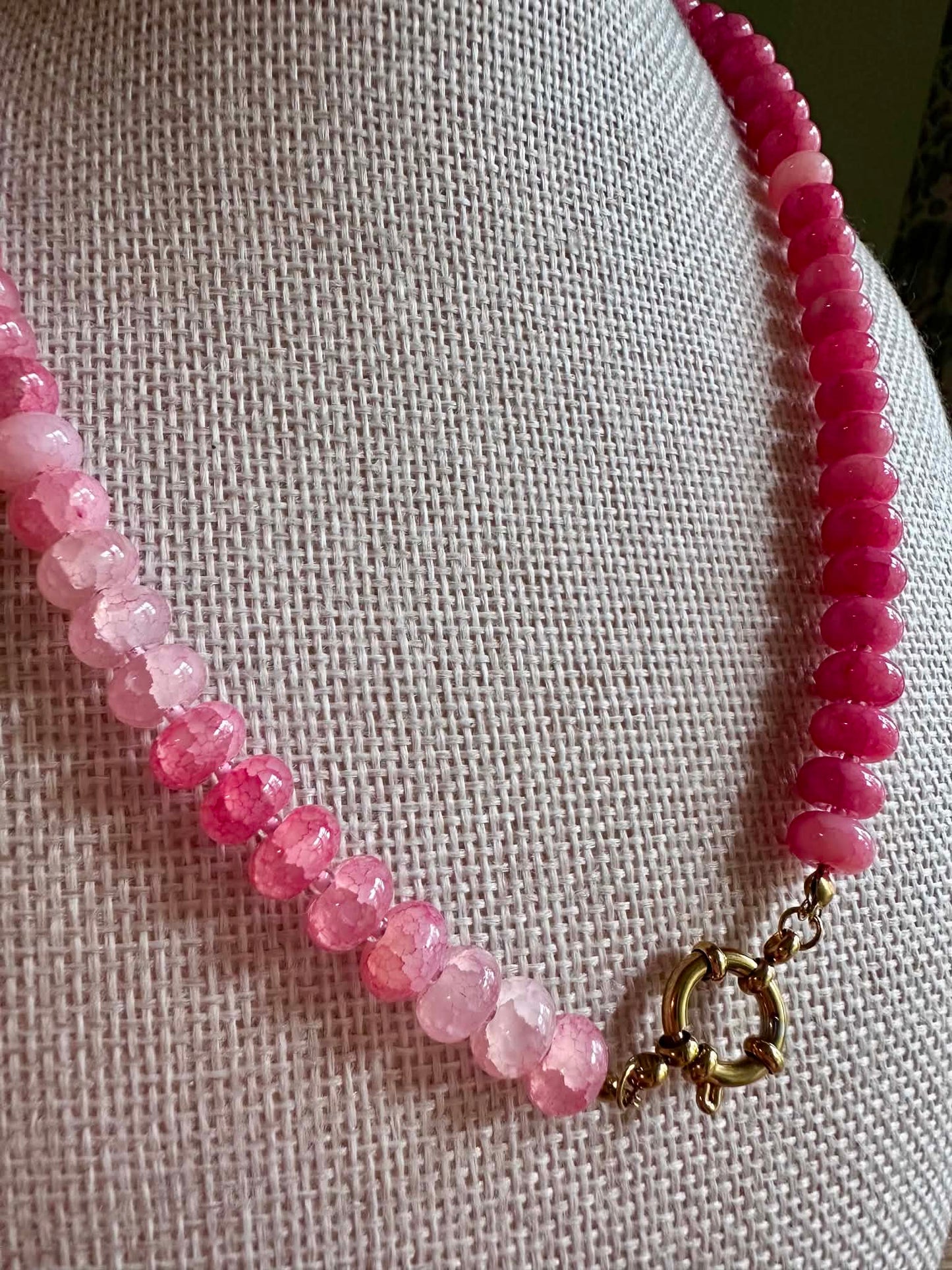 Rose Quartz Bead Necklace