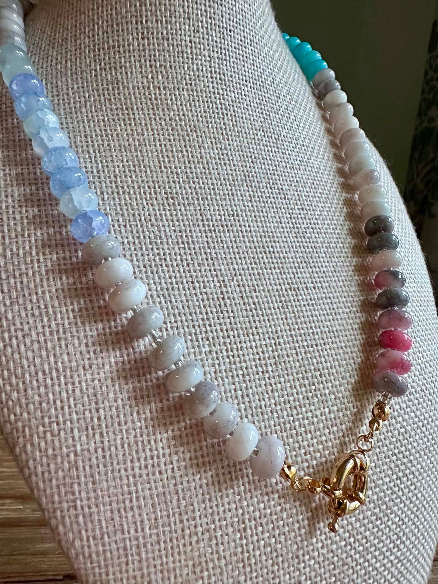 Lavender Blues Bead Necklace