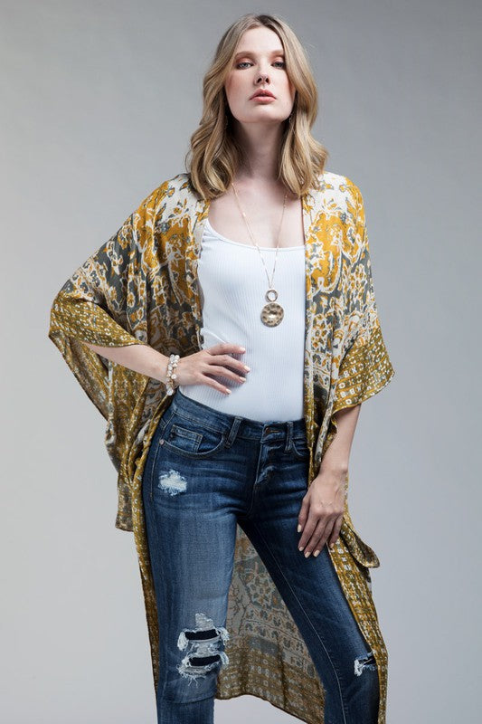 Mustard Mandala Kimono